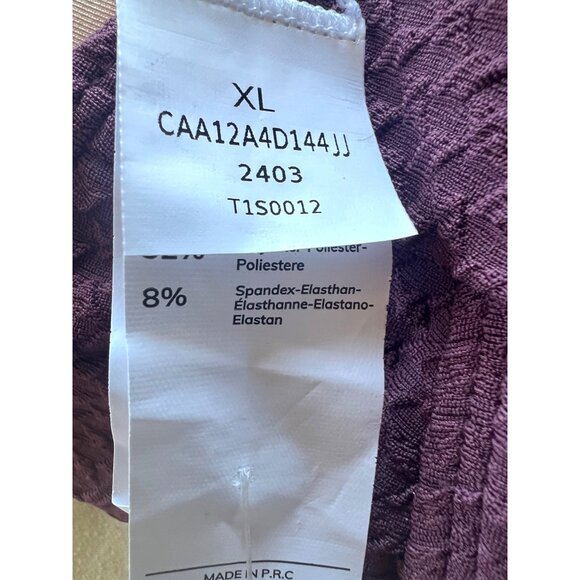 CUPSHE Textured Plum Bikini Top With Adjustable Straps & Back Closure Size XL - Picture 12 of 14